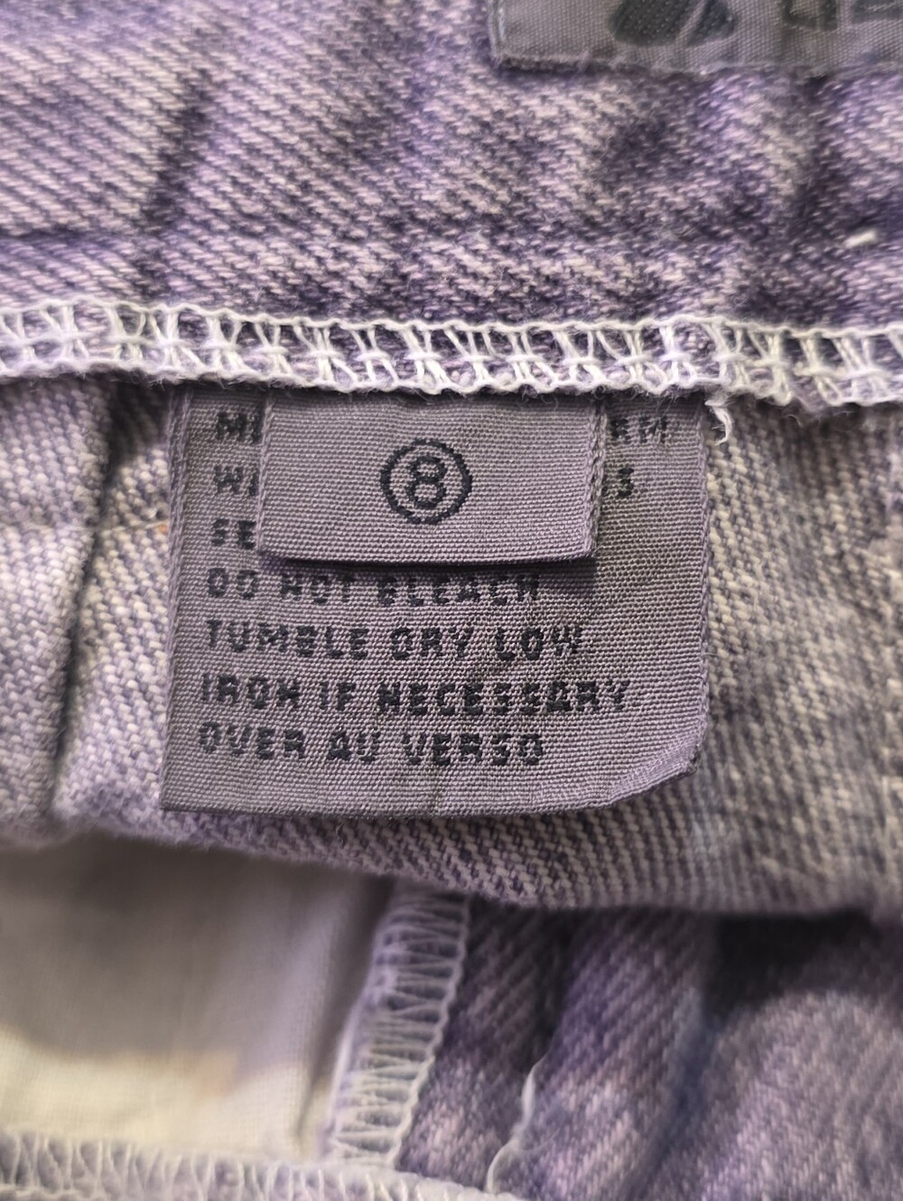 Lizwear Vintage Pleated Mom Jeans Acid Washed Lavender Size 8 - Picture 9 of 12